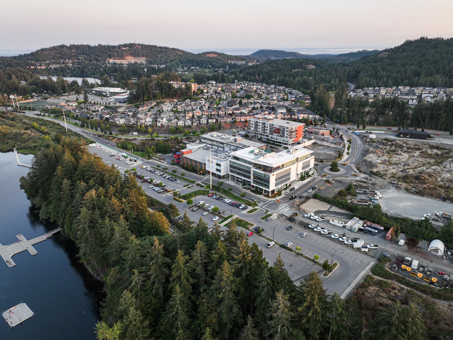 Aerial view of the Westhills recreation and community centre